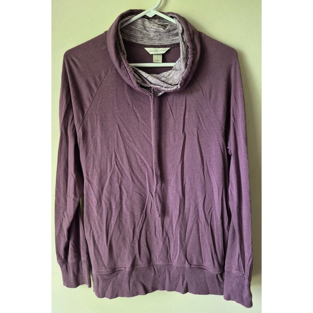 Christopher‎ & Banks Lavender Purple Pullover Cowl Neck with Drawstring Size M